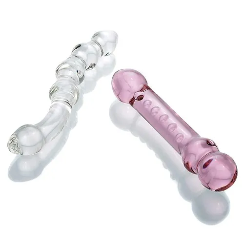  2 Piece Glass Dildo Pleasure Se