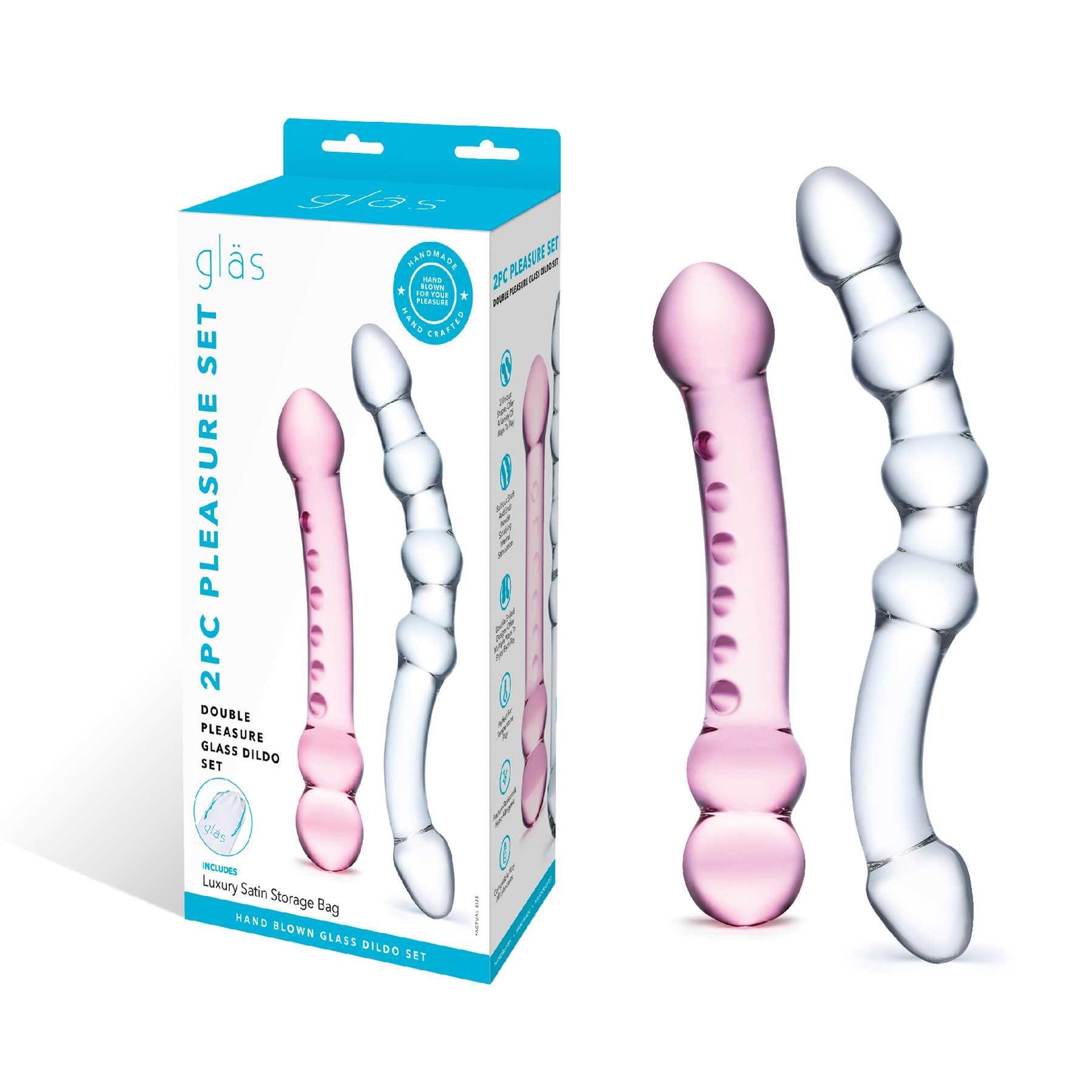  2 Piece Glass Dildo Pleasure Se
