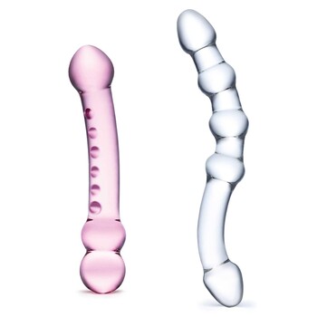  2 Piece Glass Dildo Pleasure Se