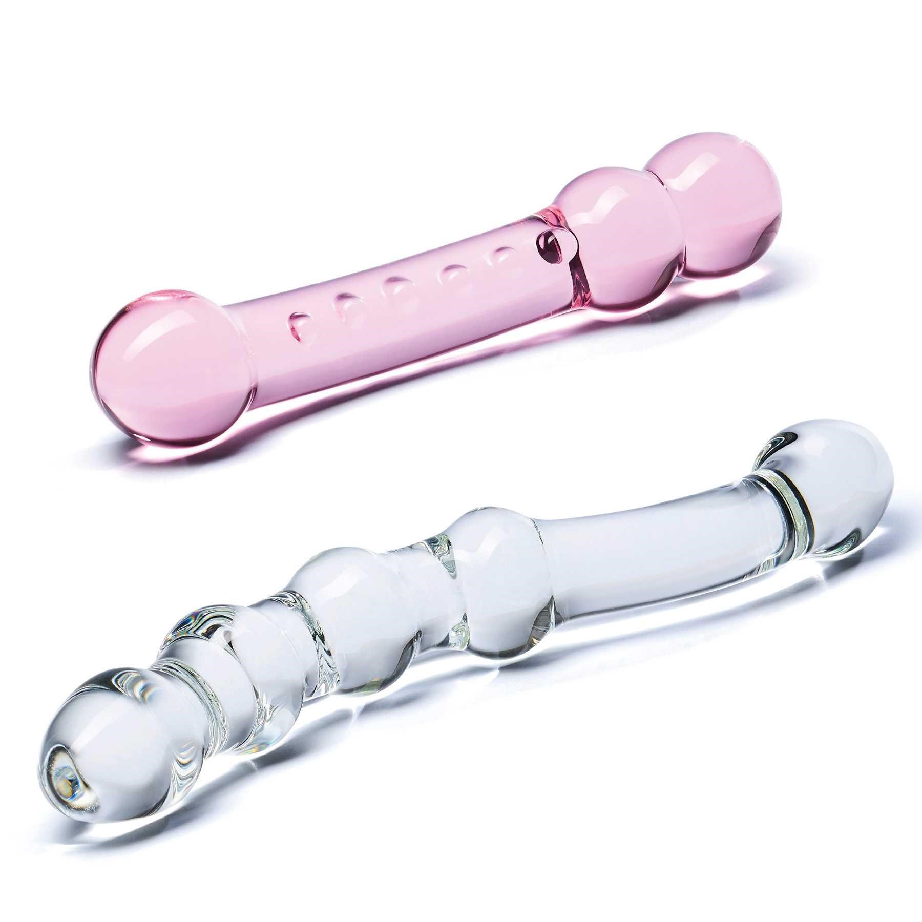  2 Piece Glass Dildo Pleasure Se