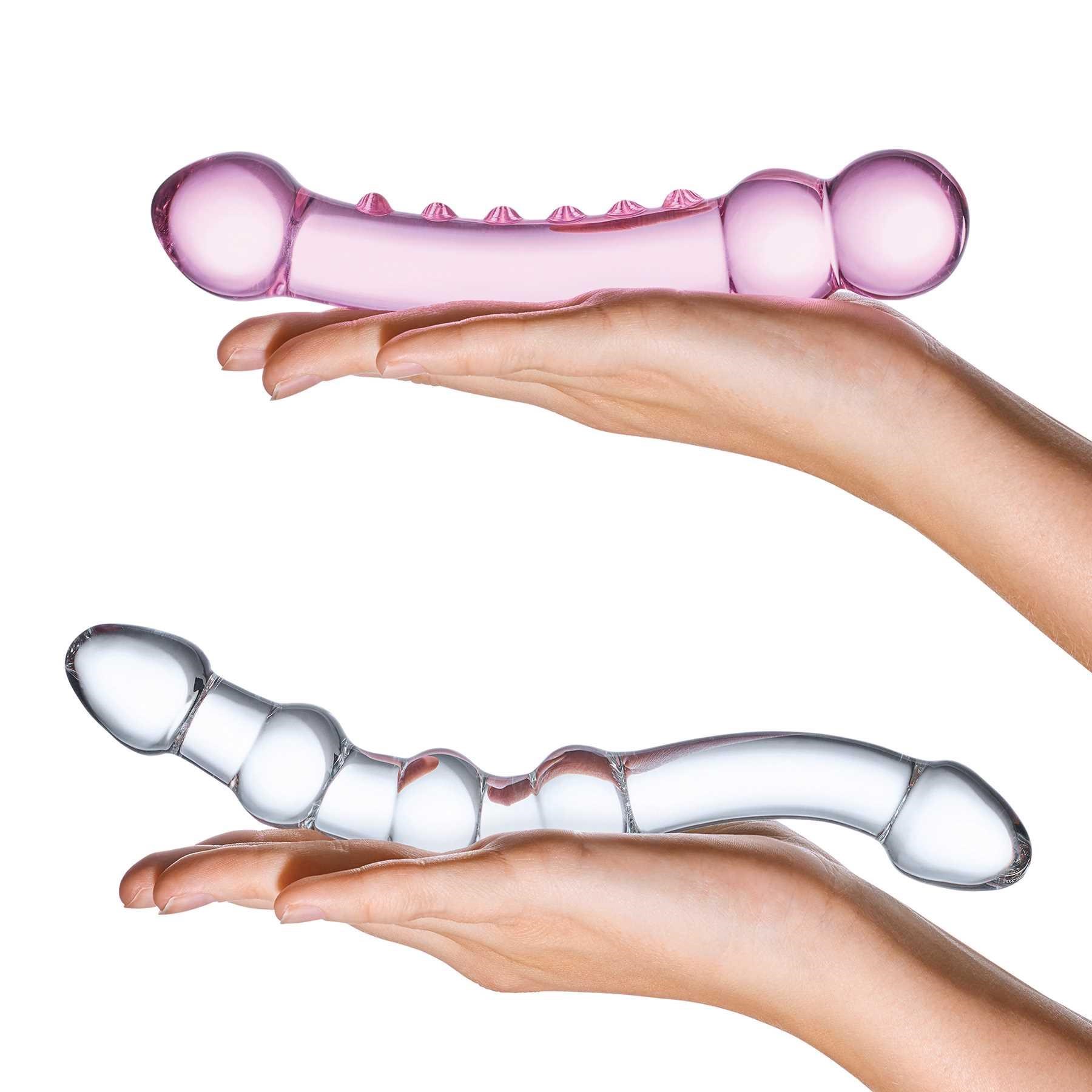  2 Piece Glass Dildo Pleasure Se