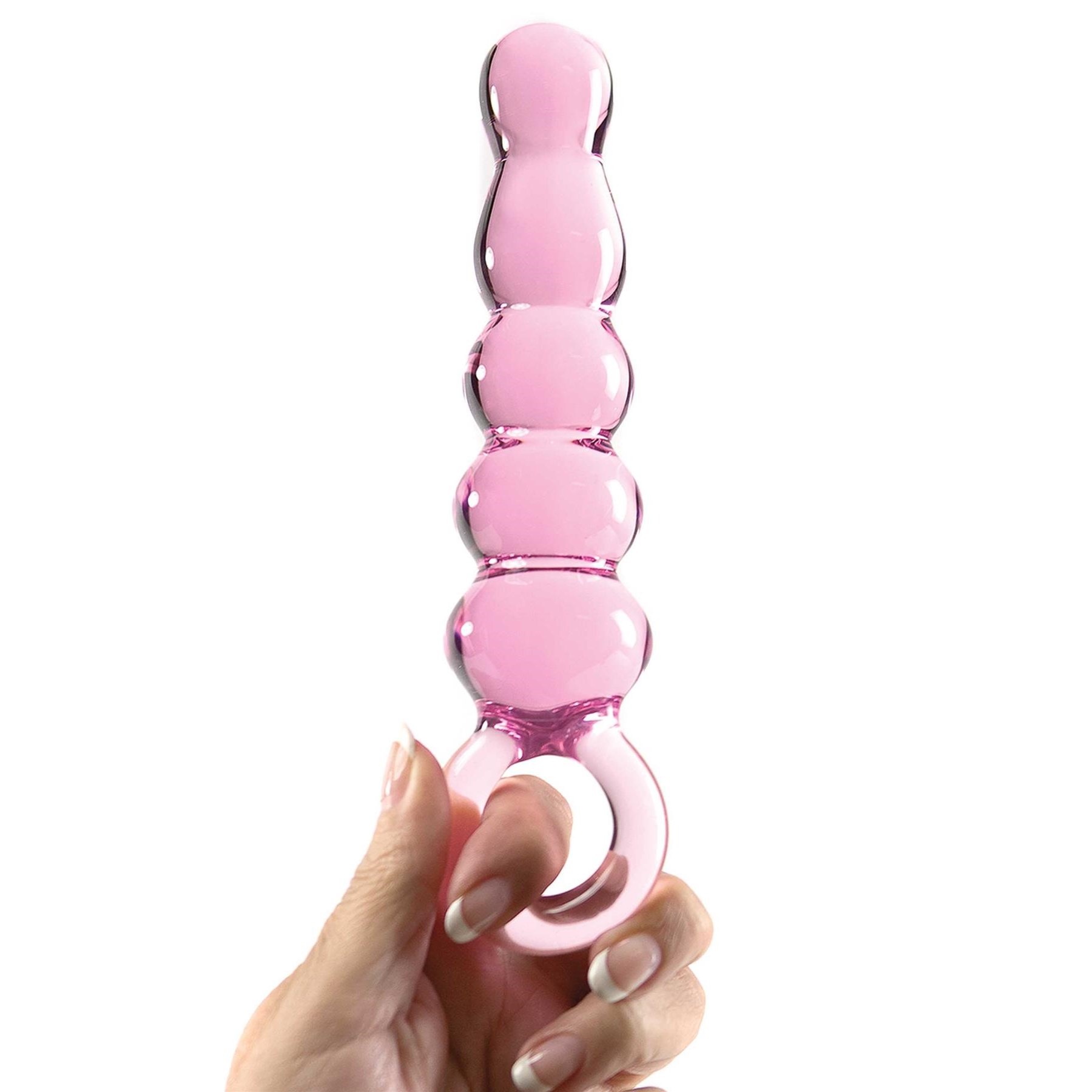 BEADED GLASS ANAL SLIDER dildo