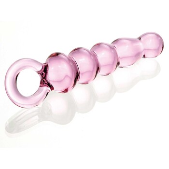BEADED GLASS ANAL SLIDER dildo