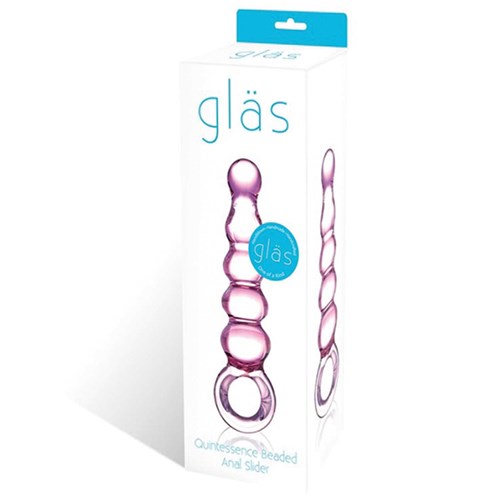 BEADED GLASS ANAL SLIDER dildo