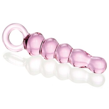 BEADED GLASS ANAL SLIDER dildo