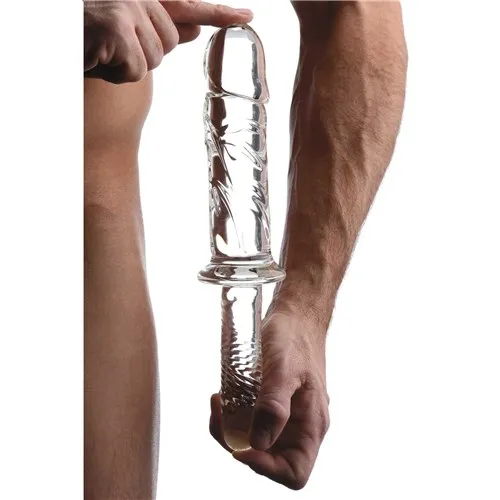  BRUTUS GLASS THRUSTER DILDO hand held