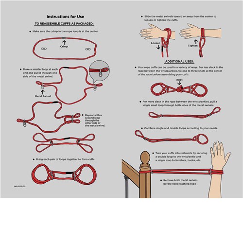 Japenese Rope Bondage Cuffs  instructions