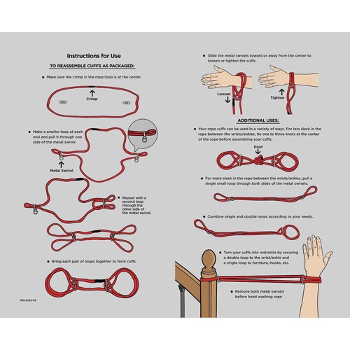 Japenese Rope Bondage Cuffs  instructions