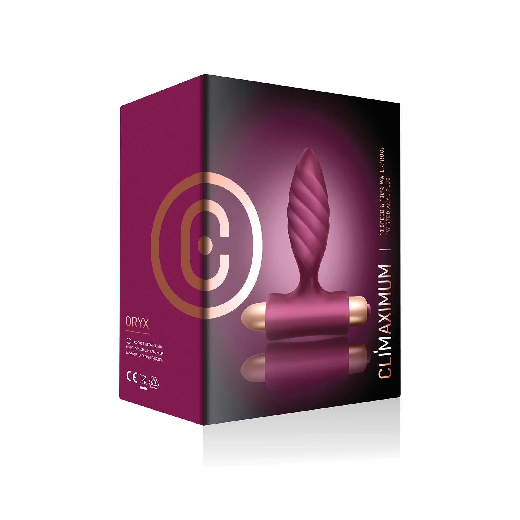 Climaximum Oryx anal vibrator packaging