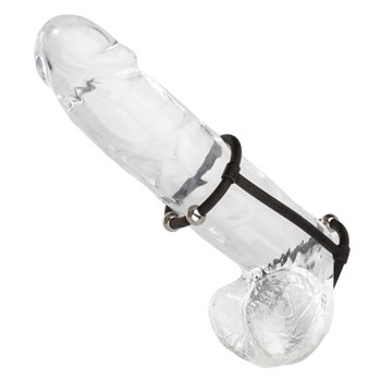 Steel Beaded Silicone Enhancer Cage on dildo
