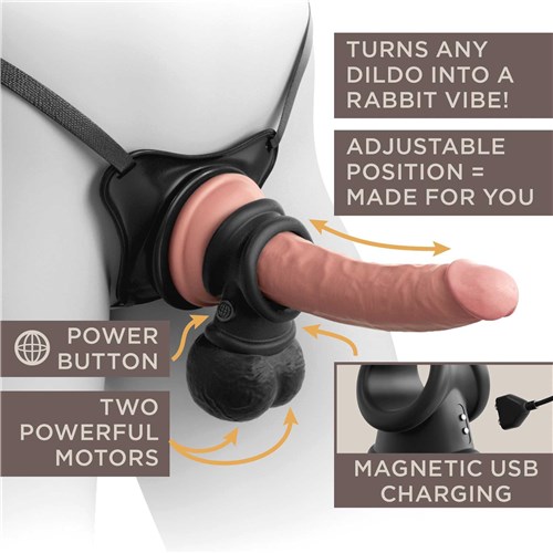 King Cock Elite Vibrating Swinging Balls Cock Ring