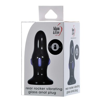 Rear Rocker Vibrating Glass Anal Plug
