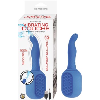 Vibrating Douche packaging blue