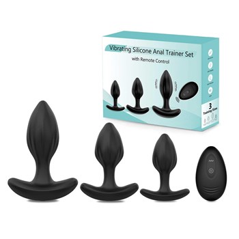 Vibrating Silicone Anal Trainer Set with packaging