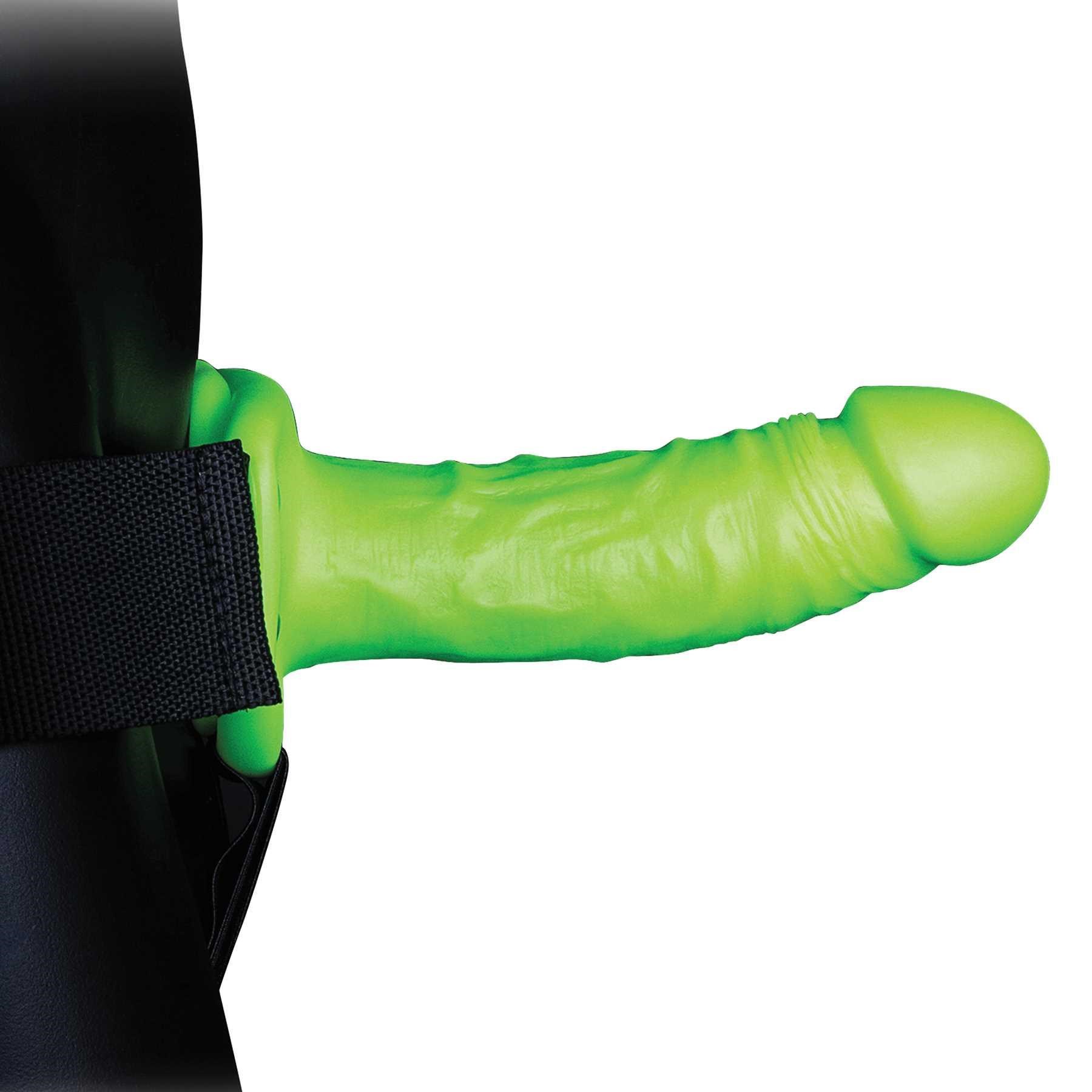 Ouch! Glow In The Dark Realistic 7 Inch Hollow Strap-On