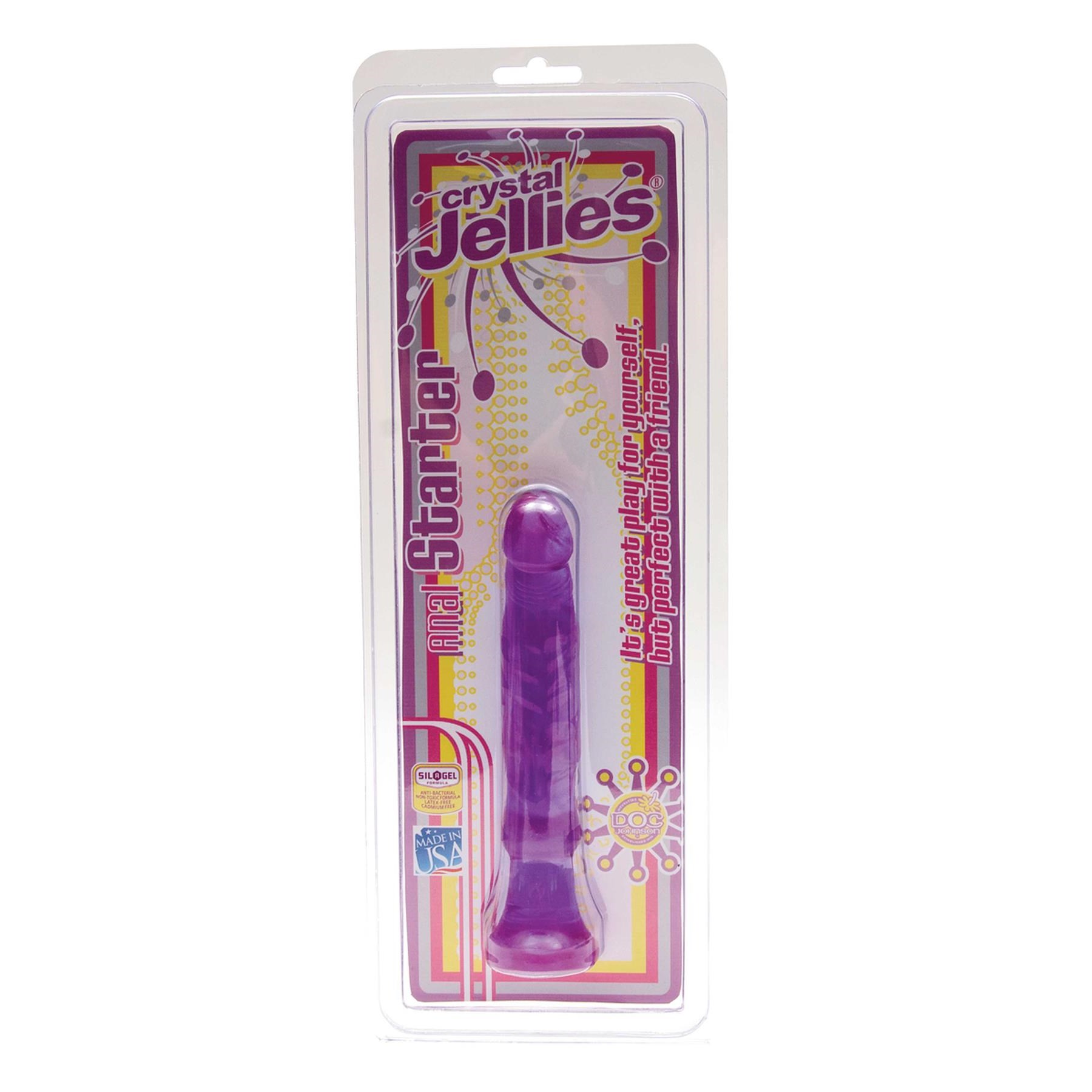 CRYSTAL JELLIES 6 INCH ANAL STARTER purple