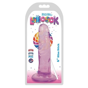Lollicocks 6-Inch Slim Stick purple packaging