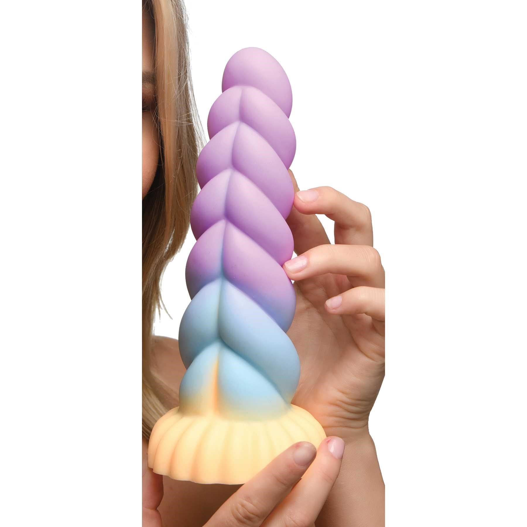 CreatureCocks Mystique Unicorn Dildo hand held