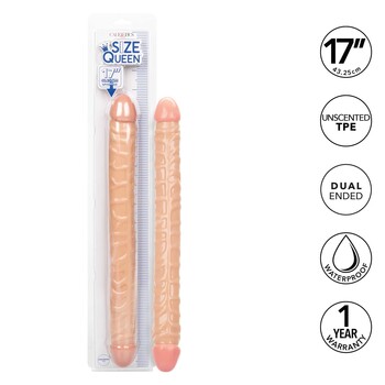 Size Queen 17 Inch Double Dong package specifiacations