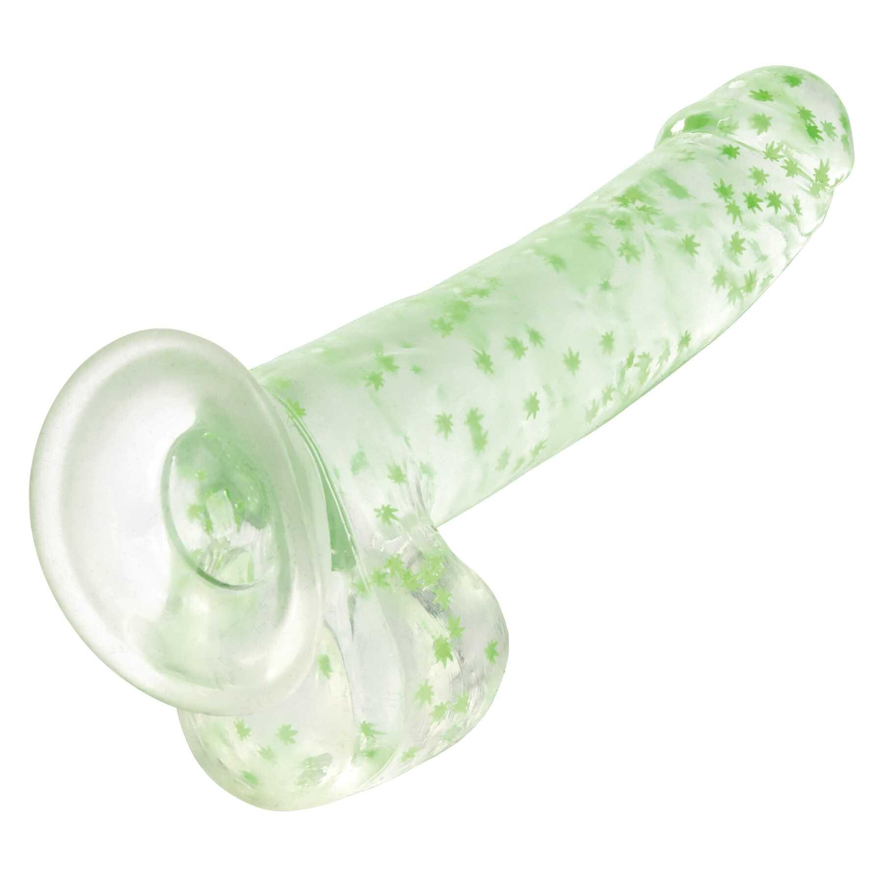 Naughty Bits Leaf Glow In The Dark Dildo