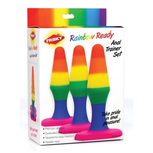 Rainbrow Ready Silicone Anal Trainer Set package