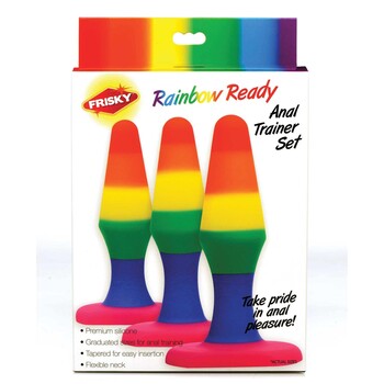 Rainbrow Ready Silicone Anal Trainer Set package