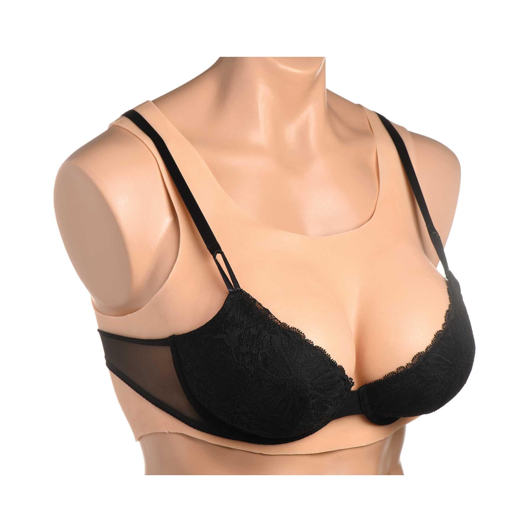 Perky Pair D-Cup Silicone Breasts with bra
