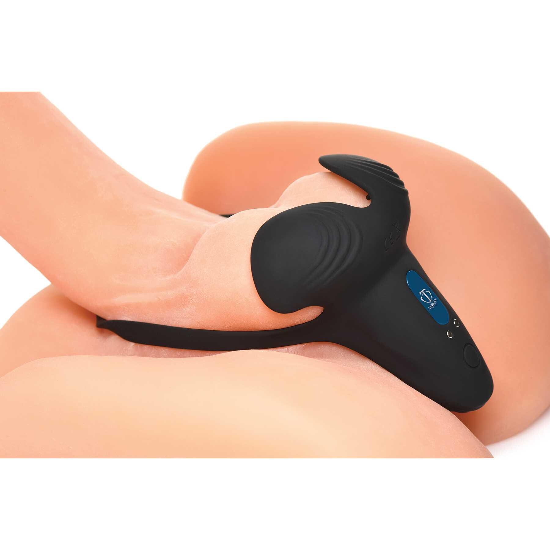 10X Silicone Cock & Ball Ring Taint Stim & Remote Control