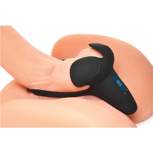 10X Silicone Cock & Ball Ring Taint Stim & Remote Control