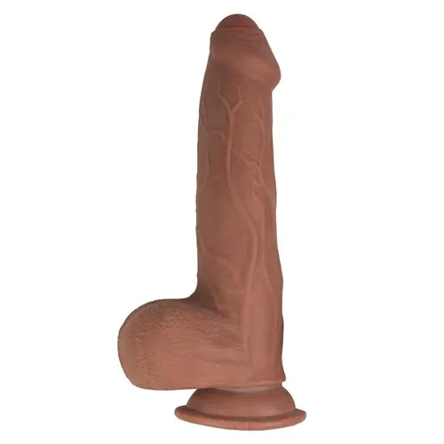 Realcocks 9 Inch Fat Dick Dual Layered Uncut Sliders Dildo