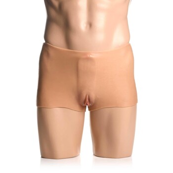 Pussy Panties Silicone Vagina + Ass Panties on mannequin