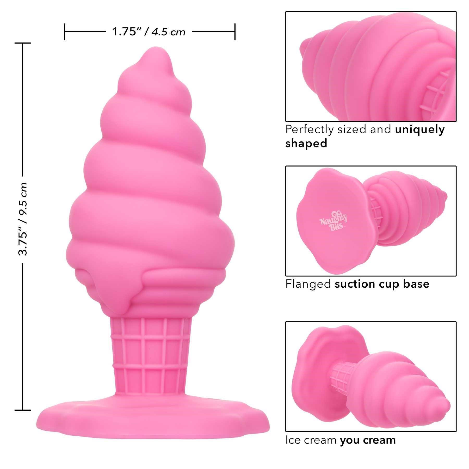 Naughty Bits Yum Bum Ice Cream Cone Butt  Plug specifications