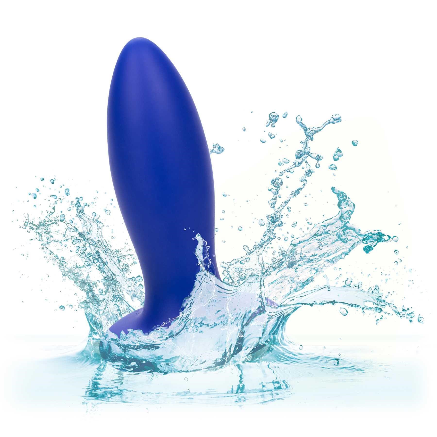Admiral Liquid Silicone Vibrating Torpedo Anal Plug in water