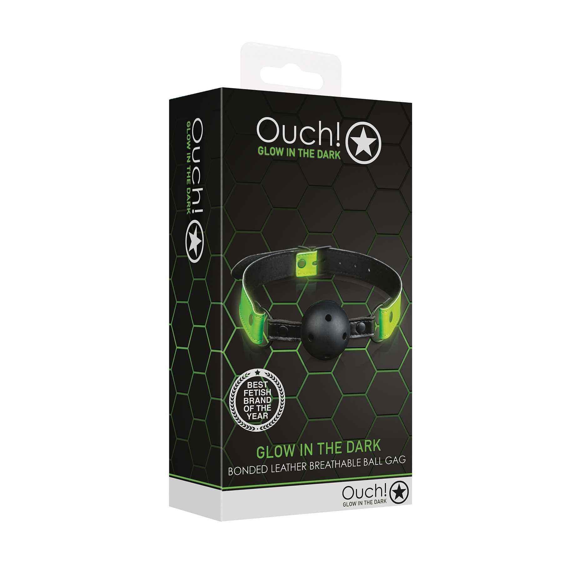 Ouch! Glow In The Dark Ball Gag packaging