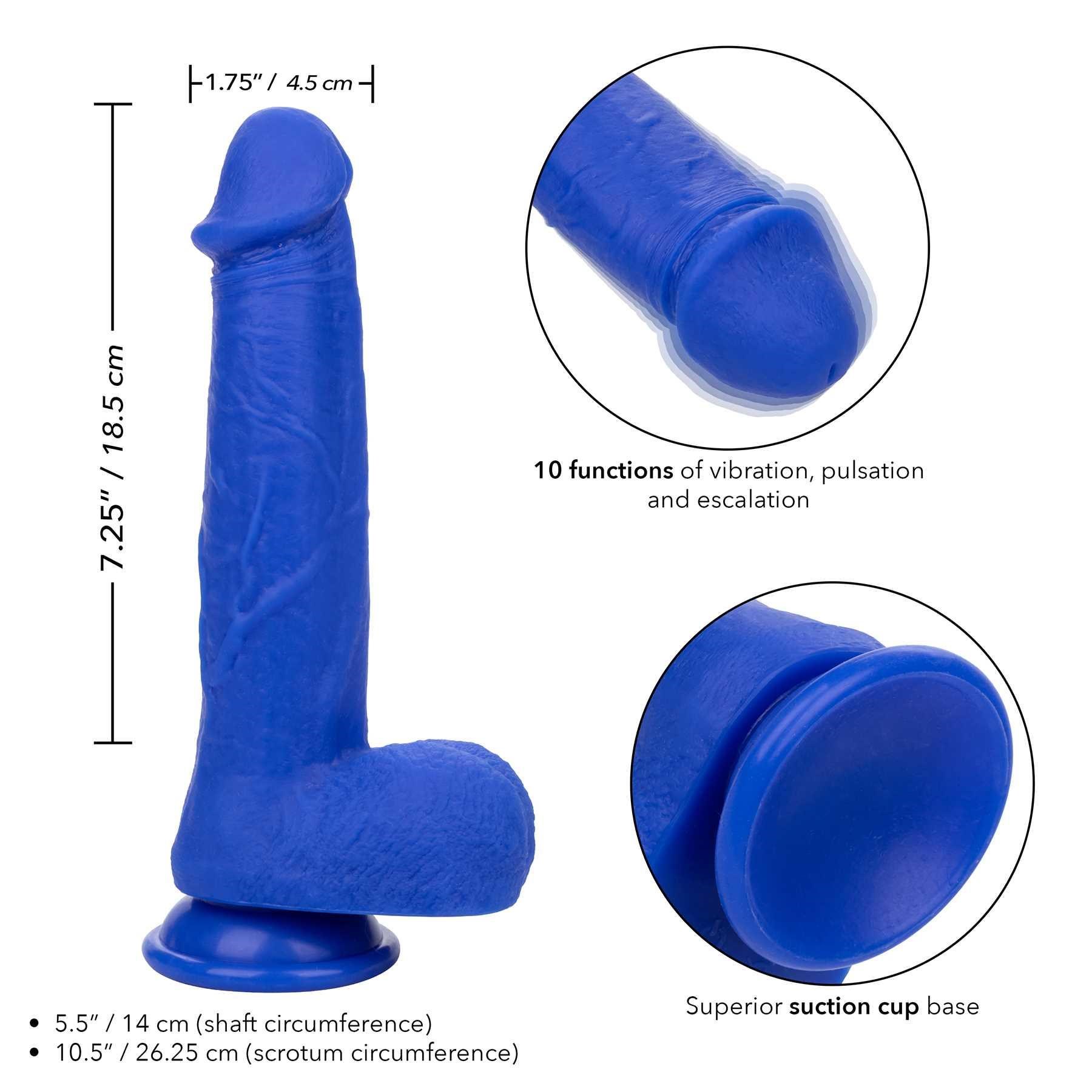 Admiral 8 Inch Vibrating Captain Dildo specifications