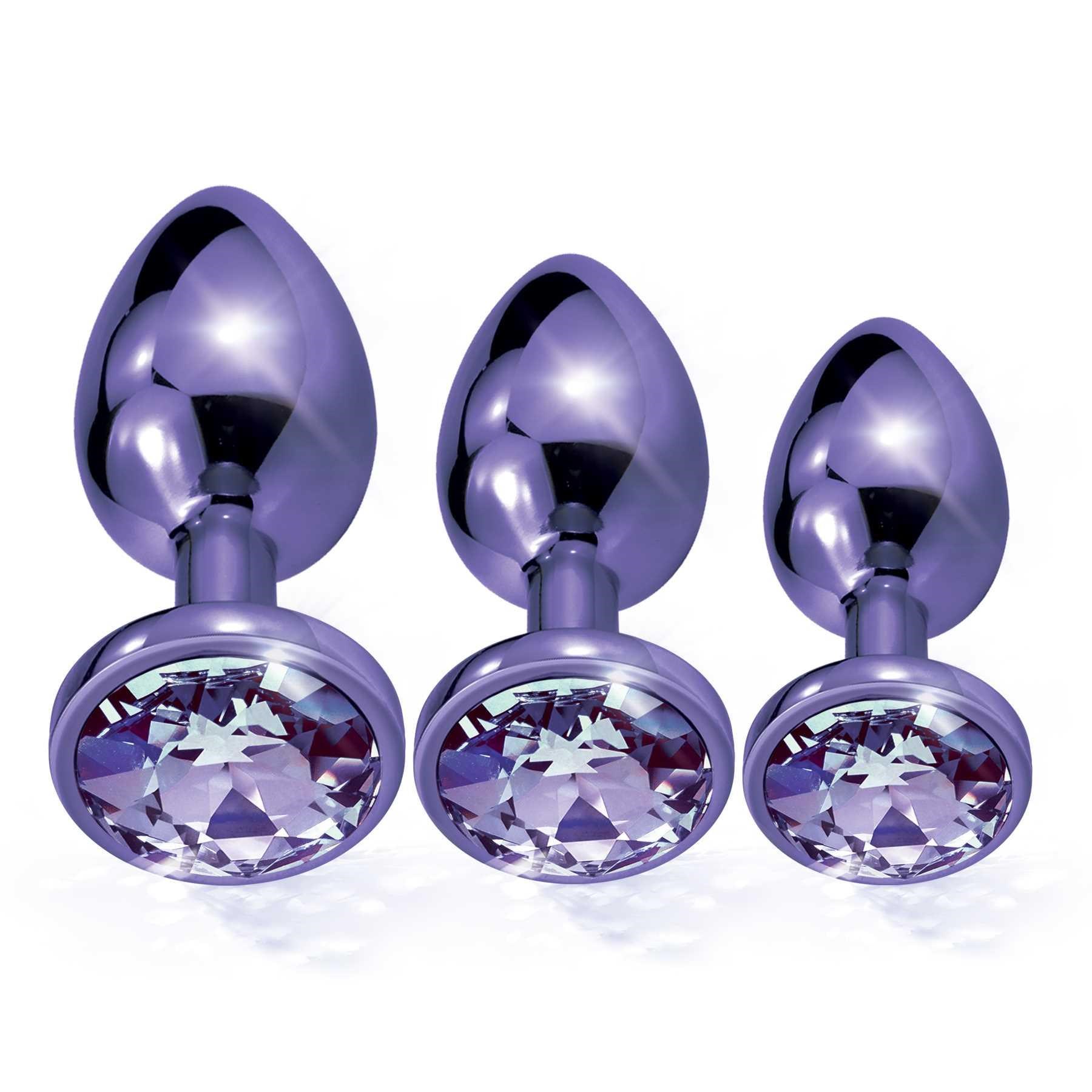 NIXIE Metal Butt Plug Trainer Set Metallic purple