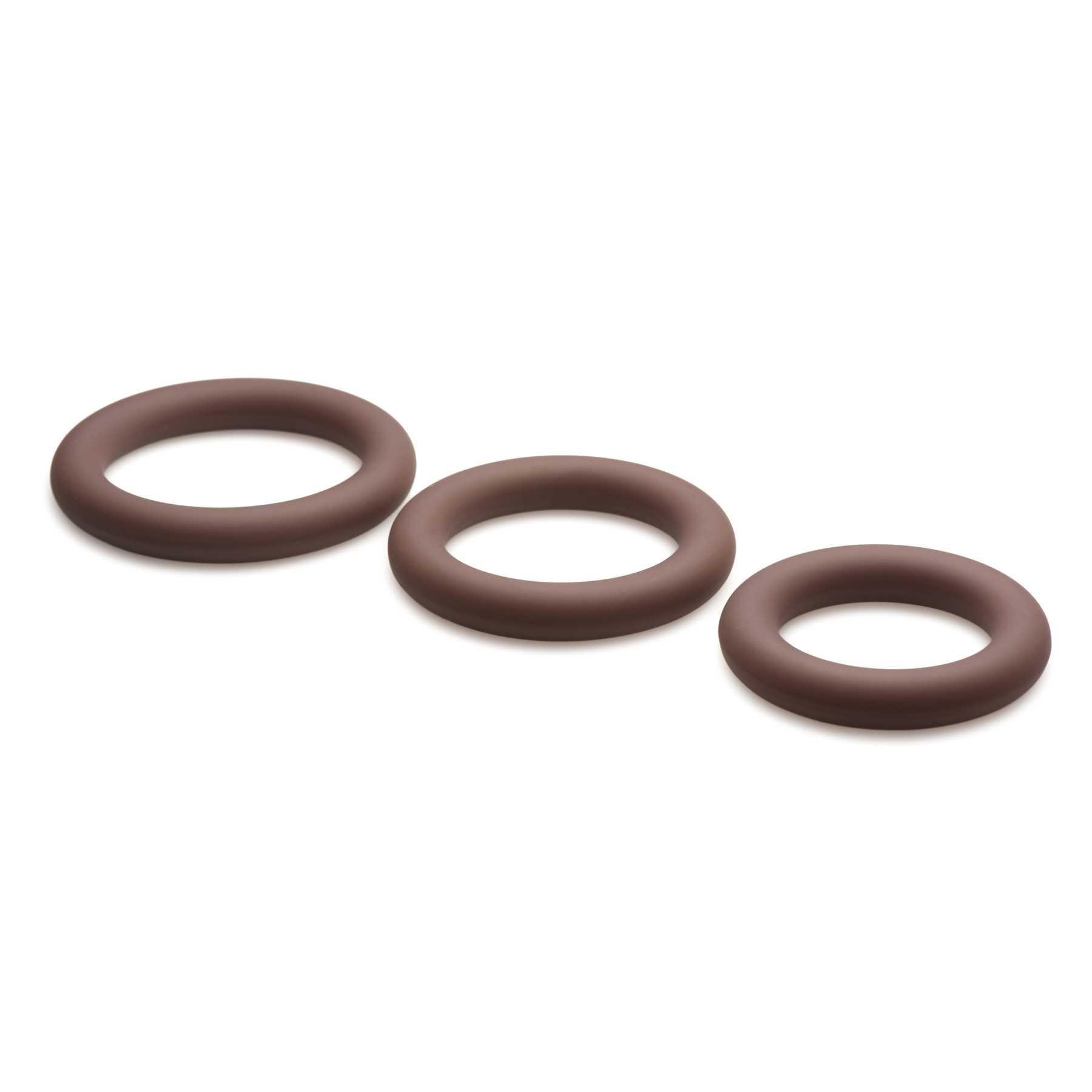 Jock Silicone Cock Ring Set brown