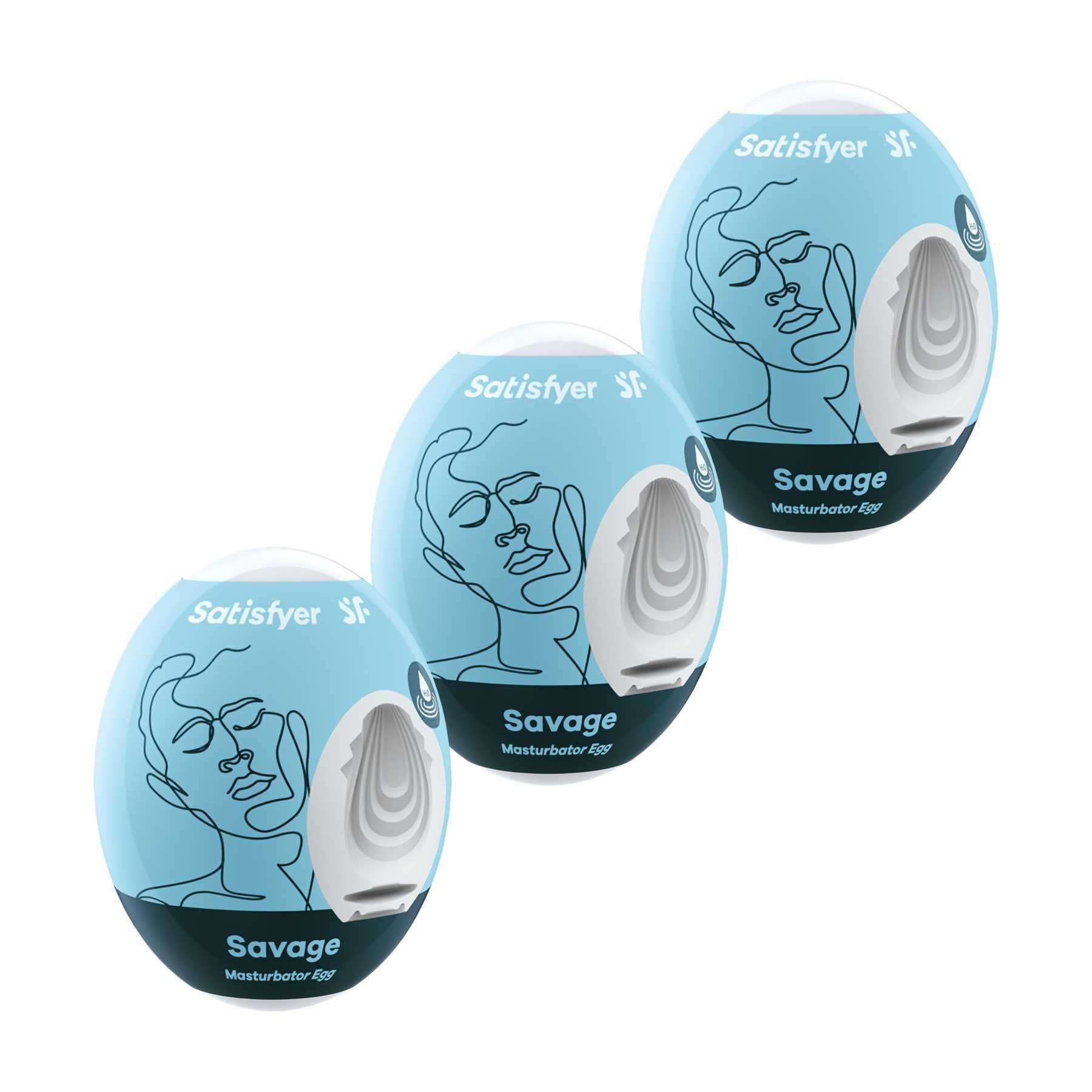 Satisfyer Masturbator Egg 3er Set - Savage