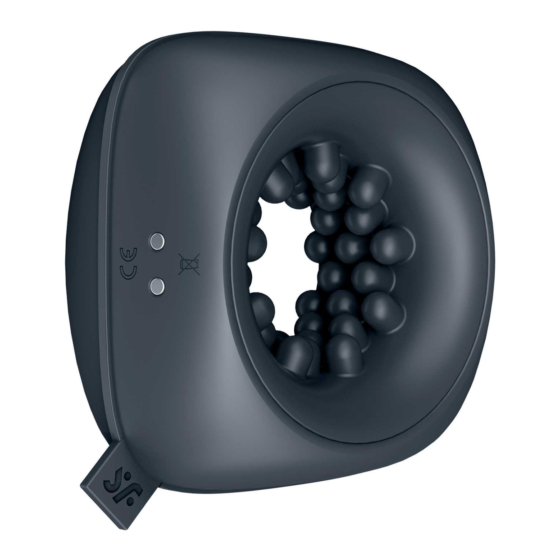 Ring Stroker Vibrating Masturbator (Black)