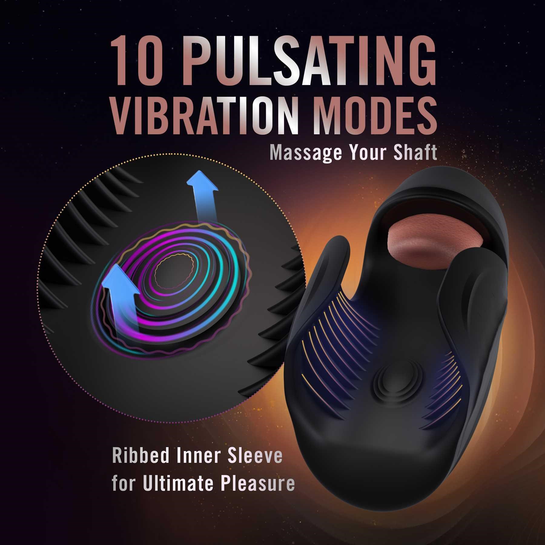 Lickety Split Vibrating Automatic Male Masturbator With Tongue Licking Oral Stimulator