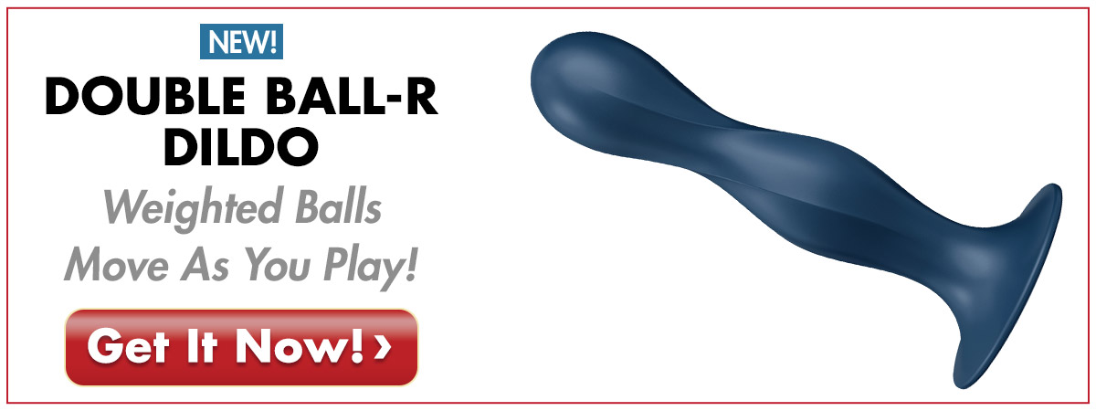 Weighted Balls Move As You Play With The Double Ball-R Dildo!