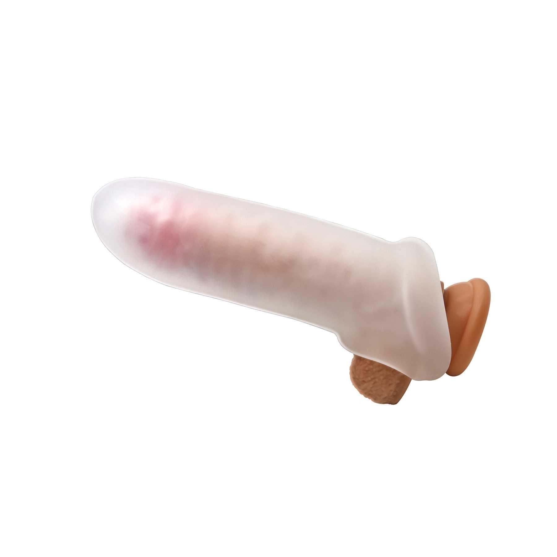 MR. THICK COCK SHEATH WITH BALL STRAP on dildo