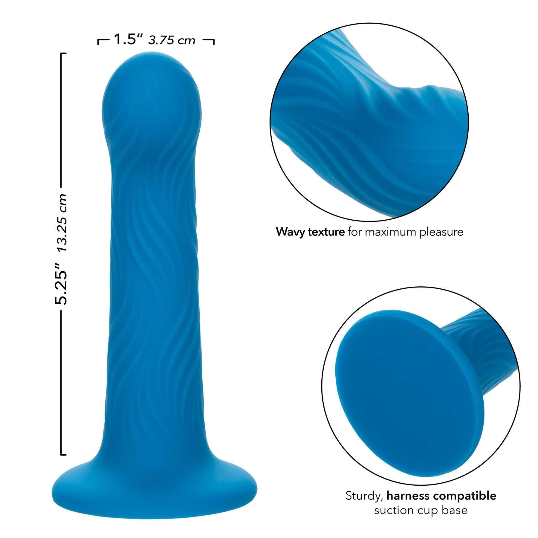 Wave Rider Ripple Liquid Silicone Dildo specs
