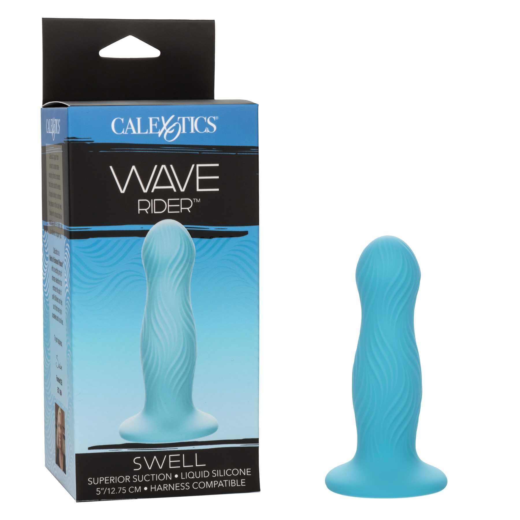 Wave Rider Swell Liquid Silicone Dildo with packaging