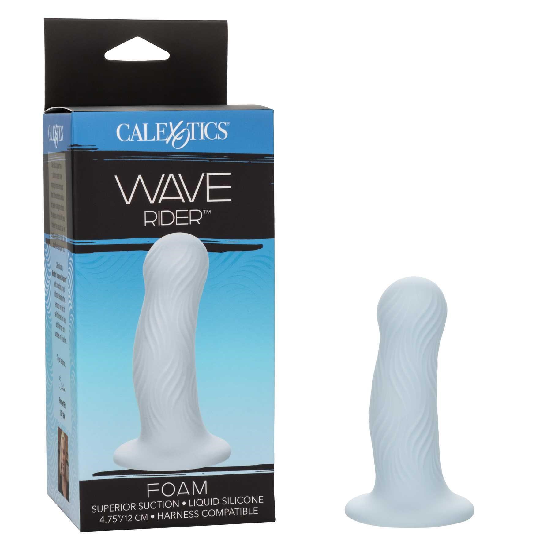 Wave Rider Foam Liquid Silicone Dildo with packaging