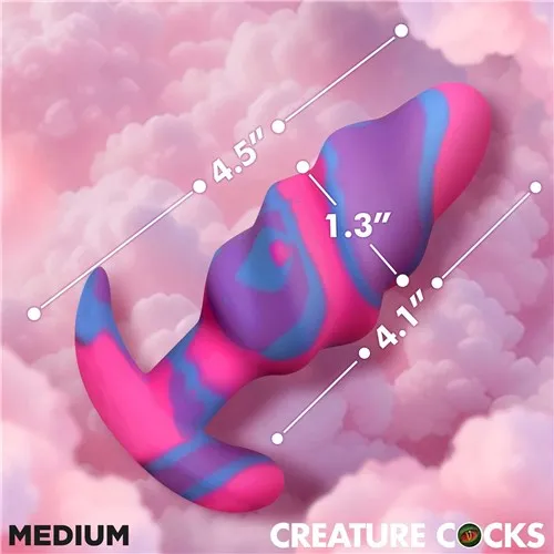 UNICORN SWIRL SILICONE BUTT PLUG