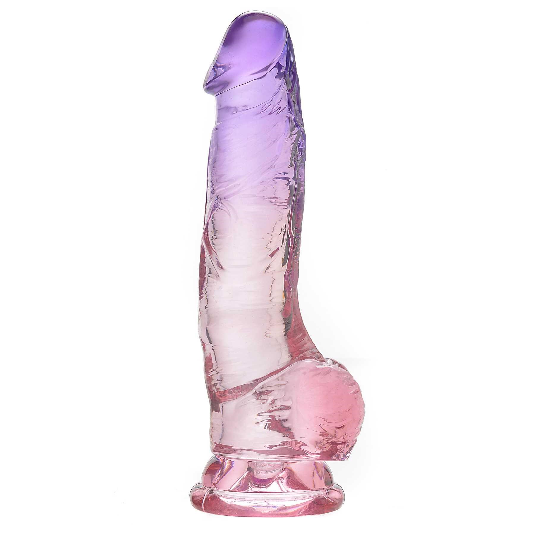 Ombre colored Dildo with balls
