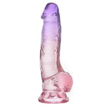 Ombre colored Dildo with balls