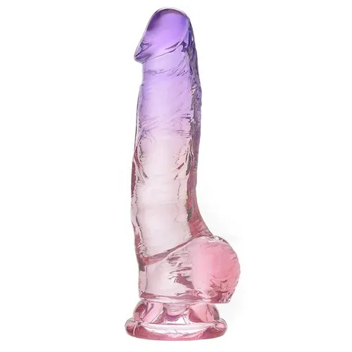 Ombre colored Dildo with balls