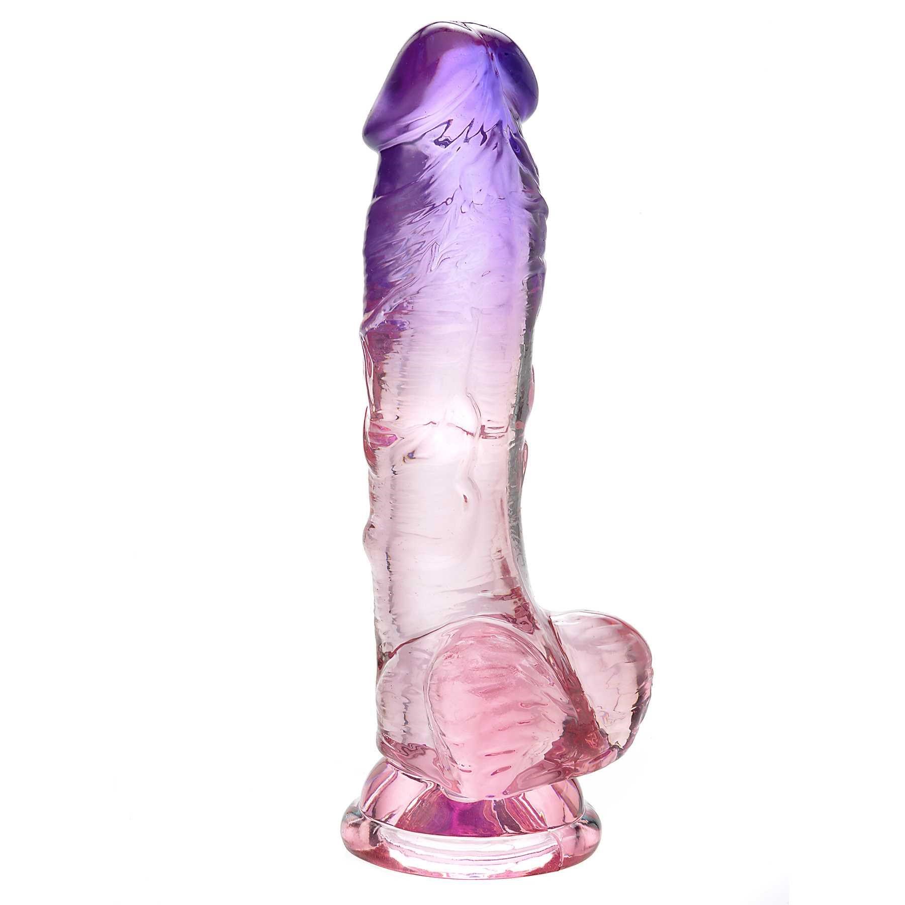 Ombre colored Dildo with balls